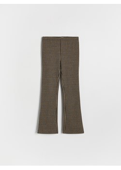 Reserved - Spodnie flare w pepitkę - beżowy ze sklepu Reserved w kategorii Spodnie dziewczęce - zdjęcie 188002972