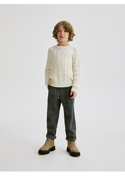 Reserved - Sweter z dodatkiem wiskozy - złamana biel ze sklepu Reserved w kategorii Swetry dziewczęce - zdjęcie 188003010