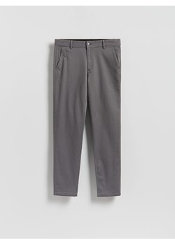 Reserved - Bawełniane spodnie slim fit - ciemnoszary ze sklepu Reserved w kategorii Spodnie męskie - zdjęcie 188003083