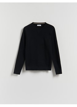 Reserved - Strukturalny sweter z bawełną - czarny ze sklepu Reserved w kategorii Swetry męskie - zdjęcie 188003092