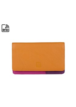 pomarańczowy portfel skórzany z kolorowym wnętrzem ze sklepu Słoń Torbalski w kategorii Portfele damskie - zdjęcie 188003400