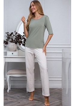 Piżama damska dwuczęściowa Forest Whispers, Kolor zielono-beżowy, Rozmiar S, Momenti per me ze sklepu Primodo w kategorii Piżamy damskie - zdjęcie 188004491