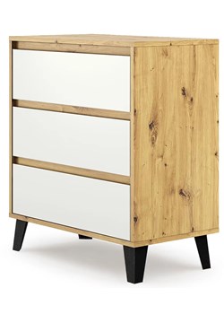 Minimalistyczna komoda na nóżkach dąb artisan + biały S5-Z92 ze sklepu Edinos.pl w kategorii Komody - zdjęcie 188004713