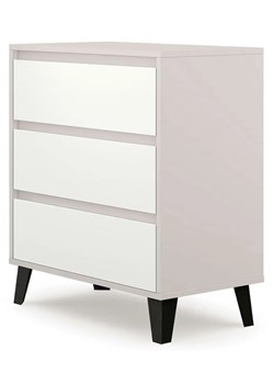 Komoda z 3 szufladami do przechowywania kaszmir + biały P4-K80 ze sklepu Edinos.pl w kategorii Komody - zdjęcie 188004730