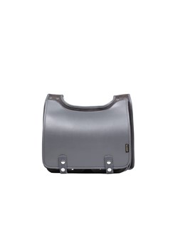 popielata torba skórzana listonoszka na ramię  Bookcase ze sklepu Słoń Torbalski w kategorii Listonoszki - zdjęcie 188006160