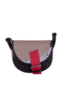 czarno-beżowa torebka damska listonoszka skórzana na ramię Freshman M ze sklepu Słoń Torbalski w kategorii Listonoszki - zdjęcie 188006214