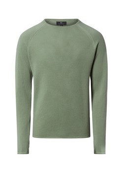 Nils Sundström Męski sweter z dzianiny Mężczyźni Bawełna seledynowy jednolity ze sklepu vangraaf w kategorii Swetry męskie - zdjęcie 188006261