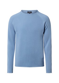 Nils Sundström Męski sweter z dzianiny Mężczyźni Bawełna jasnoniebieski jednolity ze sklepu vangraaf w kategorii Swetry męskie - zdjęcie 188006262