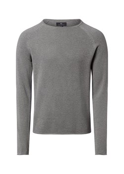 Nils Sundström Męski sweter z dzianiny Mężczyźni Bawełna szary marmurkowy ze sklepu vangraaf w kategorii Swetry męskie - zdjęcie 188006264