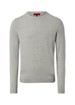 Finshley & Harding Męski sweter z dzianiny Mężczyźni Bawełna jasny szary marmurkowy ze sklepu vangraaf w kategorii Swetry męskie - zdjęcie 188006270