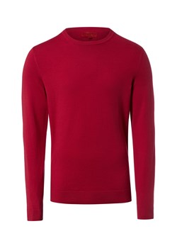 Finshley & Harding Męski sweter z dzianiny Mężczyźni Bawełna malinowy marmurkowy ze sklepu vangraaf w kategorii Swetry męskie - zdjęcie 188006274