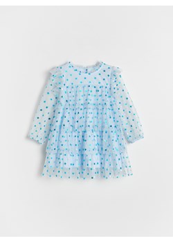 Reserved - Tiulowa sukienka w gwiazdki - jasnoniebieski ze sklepu Reserved w kategorii Sukienki dziewczęce - zdjęcie 188006920