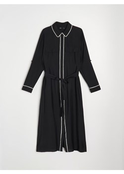Sinsay - Sukienka midi z paskiem - czarny ze sklepu Sinsay w kategorii Sukienki - zdjęcie 188007531