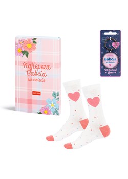 Zestaw Skarpetki Laurka Najlepsza Babcia + Brelok ze sklepu Sklep SOXO w kategorii Skarpetki damskie - zdjęcie 188008351