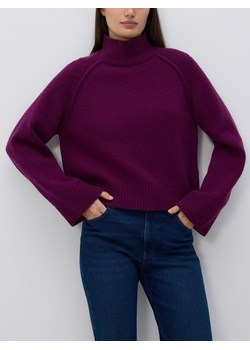 Reserved - Wełniany sweter z golfem - burgundowy ze sklepu Reserved w kategorii Swetry damskie - zdjęcie 188008762