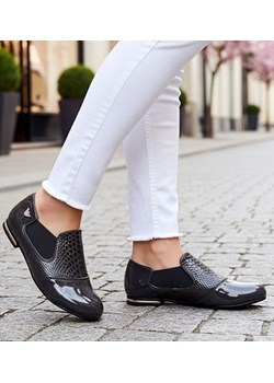 Szare dziewczęce wsuwane półbuty sztyblety /G1-2 14932 T039/ ze sklepu Pantofelek24.pl w kategorii Trampki dziecięce - zdjęcie 188010163