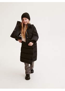 Reserved - Płaszcz z odpinanym dołem - czarny ze sklepu Reserved w kategorii Płaszcze dziewczęce - zdjęcie 188010373