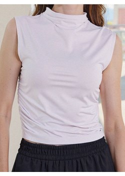 Sinsay - Bluzka ze stójką i marszczeniami po bokach - biały ze sklepu Sinsay w kategorii Bluzki damskie - zdjęcie 188010653