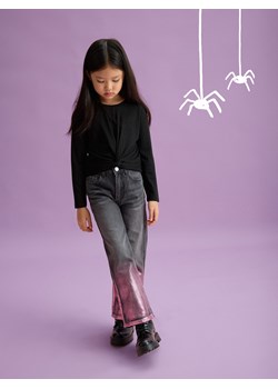 Reserved - Jeansy straight z metalicznym efektem - szary ze sklepu Reserved w kategorii Spodnie dziewczęce - zdjęcie 188011183