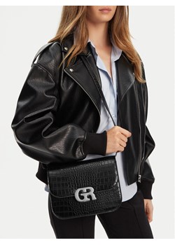 Torebka Gino Rossi CEO-LINA-KQ44-CROCCO Czarny ze sklepu eobuwie.pl w kategorii Listonoszki - zdjęcie 188011971