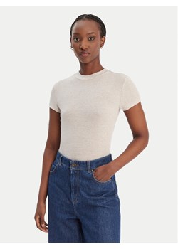 Guess T-Shirt W6RP99 KCNH2 Beżowy Regular Fit ze sklepu MODIVO w kategorii Bluzki damskie - zdjęcie 188013640