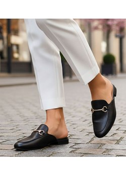 Letnie czarne klapki płaskie /B5-2 14173 T138/ ze sklepu Pantofelek24.pl w kategorii Klapki damskie - zdjęcie 188015260