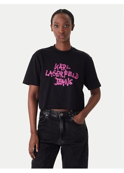Karl Lagerfeld Jeans T-Shirt B1W17054 Czarny Relaxed Fit ze sklepu MODIVO w kategorii Bluzki damskie - zdjęcie 188015440