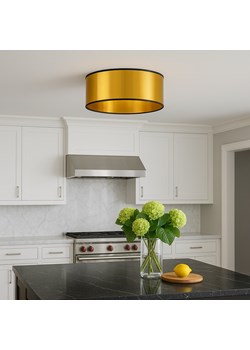 Złota lampa sufitowa do kuchni DUBAJ MIRROR fi - 40 cm w nowoczesnym stylu ze sklepu Lysne w kategorii Lampy sufitowe - zdjęcie 188016982