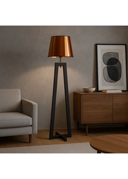 Lampa drewniana stojąca do salonu KOS MIRROR ze sklepu Lysne w kategorii Lampy podłogowe - zdjęcie 188017002