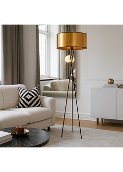 Czarno-złota lampa podłogowa na trzech nogach PARYŻ MIRROR ze sklepu Lysne w kategorii Lampy podłogowe - zdjęcie 188017004