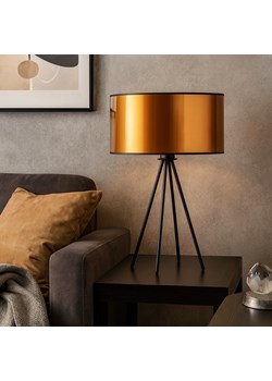 Designerska lampa stołowa na4 nogach loftowa SIERRA MIRROR czarno-miedziana ze sklepu Lysne w kategorii Lampy stołowe - zdjęcie 188017011