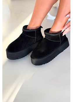 Damskie Śniegowce Z Zamszu Czarne Mairene ze sklepu ZAZOO w kategorii Śniegowce damskie - zdjęcie 188017142