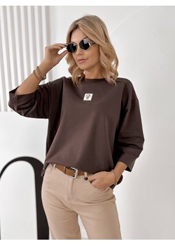 bluzka mirvari ciemnobrązowa one size ze sklepu UBRA w kategorii Bluzki damskie - zdjęcie 188017780