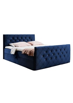 Granatowe łóżko kontynentalne z pojemnikiem 5 rozmiarów M0-Z55 ze sklepu Edinos.pl w kategorii Łóżka i materace - zdjęcie 188018114