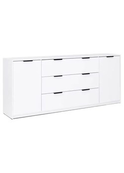 Długa biała komoda z szufladami połysk E9-G23 ze sklepu Edinos.pl w kategorii Komody - zdjęcie 188018154