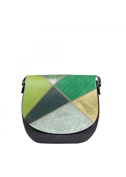 zielona torebka damska skórzana listonoszka na ramę  Mała Zu ze sklepu Słoń Torbalski w kategorii Listonoszki - zdjęcie 188019332
