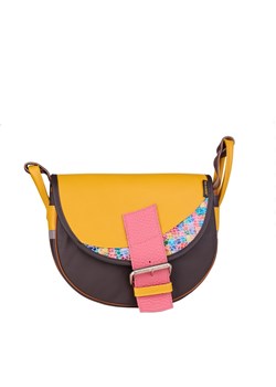 brązowo-żółta torebka damska skórzana Freshman Mini na ramię listo ze sklepu Słoń Torbalski w kategorii Listonoszki - zdjęcie 188019362