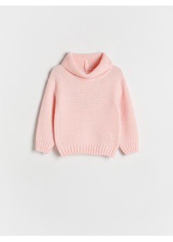 Reserved - Sweter z golfem - różowy ze sklepu Reserved w kategorii Swetry dziewczęce - zdjęcie 188019811