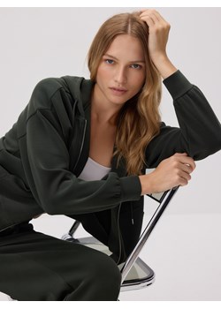 Reserved - Oversizowa bluza - ciemnozielony ze sklepu Reserved w kategorii Bluzy damskie - zdjęcie 188019903