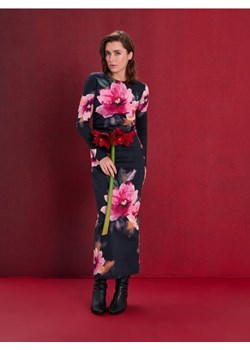 Sinsay - Bawełniana sukienka maxi w kwiaty - wielobarwny ze sklepu Sinsay w kategorii Sukienki - zdjęcie 188020394