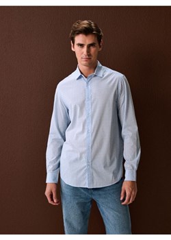 Sinsay - Koszula z długim rękawem we wzory - błękitny ze sklepu Sinsay w kategorii Koszule męskie - zdjęcie 188020414