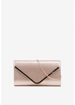 Szampańska Połyskująca Torebka Kopertówka z Metaliczną Ozdobą Banostria ze sklepu born2be.pl w kategorii Kopertówki - zdjęcie 188020822