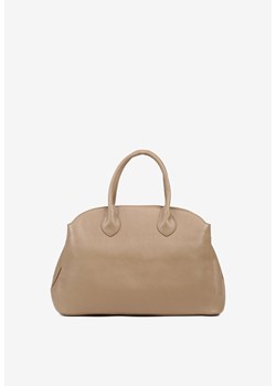 Beżowa Trzykomorowa Torebka Shopper z Dwoma Rączkami i Paskiem Arivire ze sklepu born2be.pl w kategorii Torby Shopper bag - zdjęcie 188021063