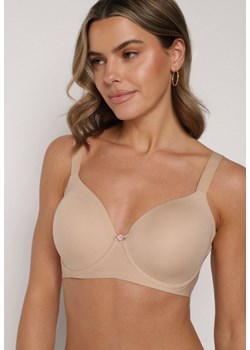 Beżowy Gładki Biustonosz Klasyczny Idahlina ze sklepu born2be.pl w kategorii Biustonosze - zdjęcie 188022433