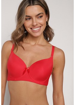 Czerwony Gładki Biustonosz Zdobiony Kokardką Ocerien ze sklepu born2be.pl w kategorii Biustonosze - zdjęcie 188022482
