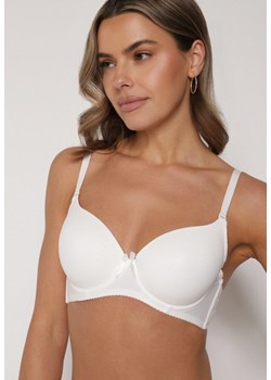 Jasnobeżowy Klasyczny Biustonosz o Gładkim Wykończeniu Lamisa ze sklepu born2be.pl w kategorii Biustonosze - zdjęcie 188022643