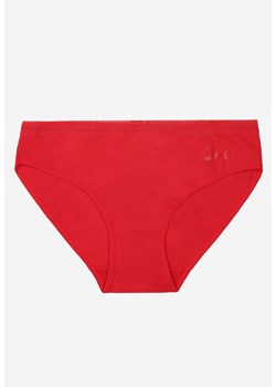 Czerwone Majtki Figi z Bawełną i Ozdobnymi Napisami Phioreia ze sklepu born2be.pl w kategorii Majtki damskie - zdjęcie 188022730