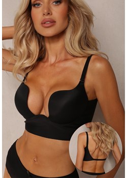 Czarny Biustonosz Miseczka B Push Up do Głębokiego Dekoltu Molaria ze sklepu renee.pl w kategorii Biustonosze - zdjęcie 188024080