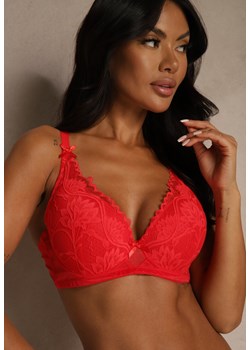 Czerwony Biustonosz Ozdobiony Koronką i Kokardkami Sellene ze sklepu renee.pl w kategorii Biustonosze - zdjęcie 188024981