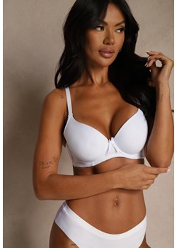 Biały Gładki Biustonosz o Klasycznym Fasonie Arriethia ze sklepu renee.pl w kategorii Biustonosze - zdjęcie 188025314